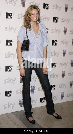 Model and actress Tamsin Egerton arriving for the Sky send-off Party for MTV's Europe Music Awards, at Bloomsbury House in central London. Stock Photo