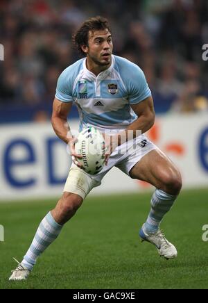 Rugby Union - IRB Rugby World Cup 2007 - Semi Final - South Africa v Argentina - Stade de France. Juan Martin Hernandez, Argentina. Stock Photo