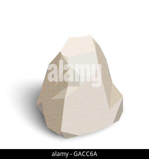 stone isometric isolated on white background. Vector illustration. Stock Vector