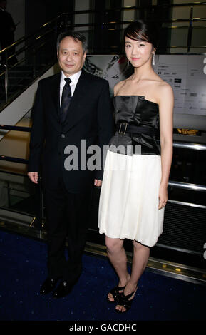 Actress Tang Wei and director Ang Lee arrive for the London Film Festival premiere of Lust Caution, at the Odeon West End in Leicester Square, central London. Stock Photo
