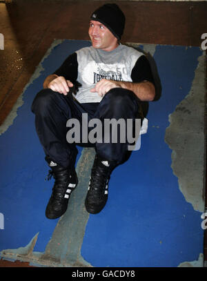 Scotland's Scott Harrison during a photo call at the Phoenix Amateur Boxing Club in Glasgow. Stock Photo