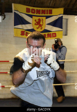 Scotland's Scott Harrison during a photo call at the Phoenix Amateur Boxing Club in Glasgow. Stock Photo