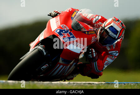 Motorcycling - Moto GP - GMC Australian Grand Prix - Qualfying - Phillip Island. Ducati Marlboro's Casey Stoner (AUS) Stock Photo