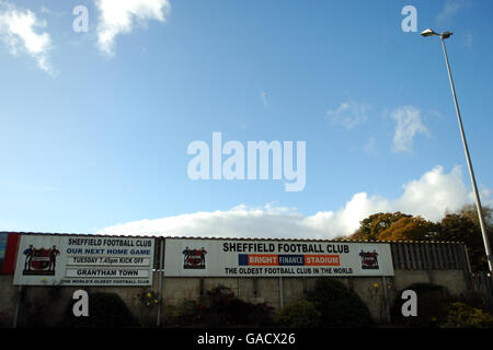 Soccer - Unibond Northern Premier League - Division 1 South - Sheffield FC - The Bright Finance Stadium Stock Photo