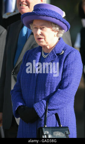 The Queen pictured at the world-famous Pinewood Studios today. Stock Photo