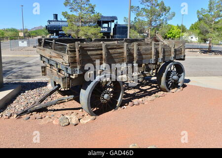 Chuck Wagon eroding in the Desert heat of Nevada. Stock Photo