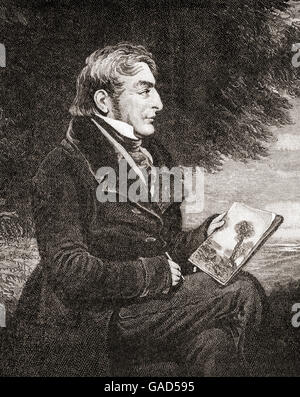 J.M.W. Turner.  Joseph Mallord William Turner,  1775 - 1851.  English Romanticist landscape painter. Stock Photo