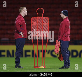 Soccer - UEFA European Championship 2008 Qualifying - Group B - Scotland v Italy - Training - Hampden Park Stock Photo