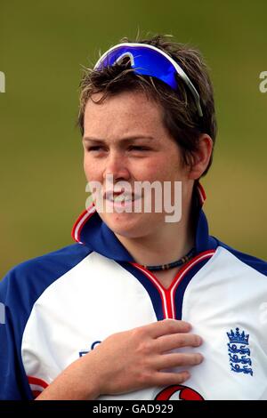Cricket - Women's International Friendly - New Zealand v England. England's Laura Spragg Stock Photo