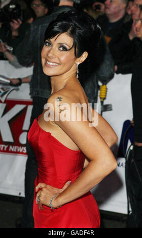 Kym Ryder arrives at the National Television Awards 2007, Royal Albert Hall, London. Stock Photo