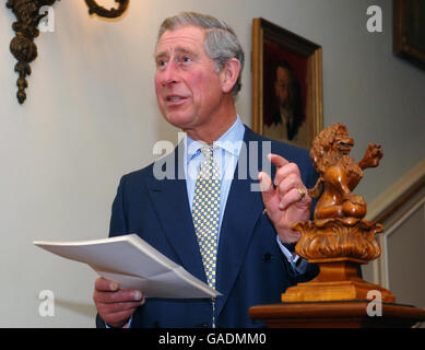 The Prince of Wales addresses a reception which he hosted at Clarence House, central London for head teachers from schools which sent delegates to The Prince's Teaching Institute Summer Schools. Stock Photo