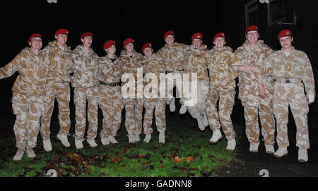 Redcaps return from Iraq tour Stock Photo