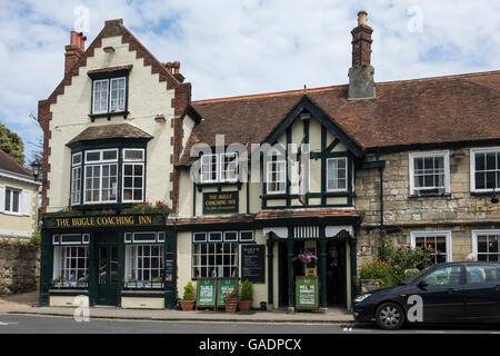 England, Hampshire, Isle of Wight, Yarmouth, Bugle Coaching Inn Stock Photo