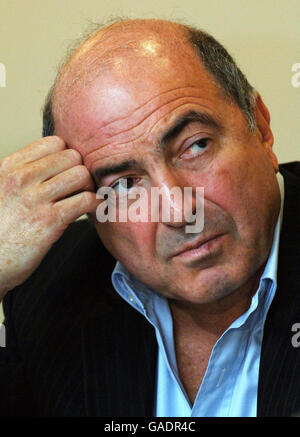 Russian billionaire Boris Berezovsky at a news conference today on the first anniversary of the death of his friend Alexander Litvinenko. Stock Photo