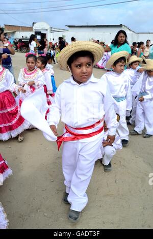 Marinera - Festival on the Day of San Pedro  in PUERTO PIZARRO . Department of Tumbes .PERU Stock Photo