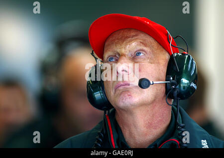 Formula One Motor Racing - British Grand Prix - Qualifying. Niki Lauda, Jaguar Team Boss Stock Photo