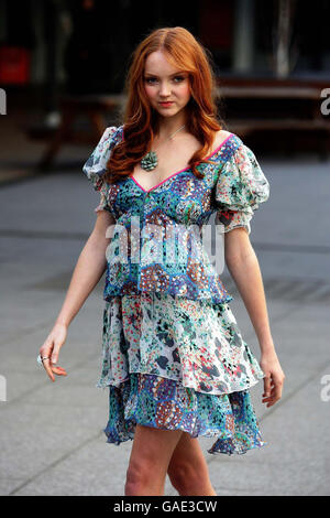 International model Lily Cole is unveiled as the new face of the Marks and Spencers Limited Collection during a photocall at the University of Westminster, central London. Stock Photo