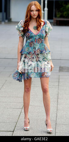 International model Lily Cole is unveiled as the new face of the Marks and Spencers Limited Collection during a photocall at the University of Westminster, central London. Stock Photo