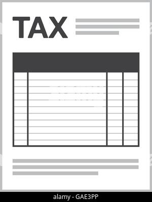 tax form isolated icon design Stock Vector