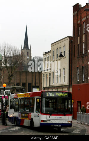 Transport Stock. Buses in Walsall town centre . Stock Photo