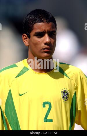 International Soccer - Under 17 Tournament - England v Brazil. Leo, Brazil Stock Photo