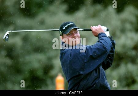 Golf - The 131st Open Golf Championship - Muirfield - Third Round. Carl Pettersson tees off on the third hole Stock Photo