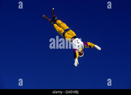 Winter Olympic Games 1994 - Lillehammer. Action from the Freestyle Aerials Stock Photo