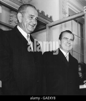 Inauguration of Lyndon Johnson. President Lyndon Johnson delivers his ...