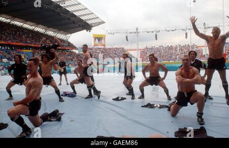 Manchester 2002 - Commonwealth Games - 7's Rugby Final - New Zealand v Fiji Stock Photo