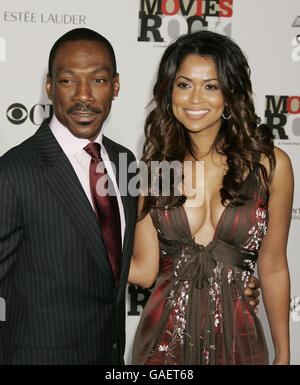 Actor Eddie Murphy and Tracey Edmonds arrive at Movies Rock at the Kodak Theatre in Los Angeles. Stock Photo