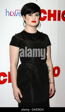 Kelly Osbourne arrives for a charity performance celebrating 10 years of the popular musical Chicago at the Cambridge Theatre, London. Stock Photo