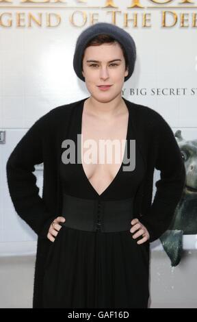 Rumer Willis arrives at the premiere of The Water Horse Legend of the Deep, at the Pacific Cinerama Dome in Hollywood, Los Angeles. Stock Photo