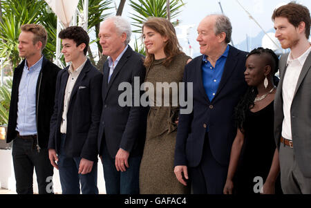 Jeremie Renier, Louka Minnella, director Jean-Pierre Dardenne, actress Adele Haenel, director Luc Dardenne, actors Nadege Ouedra Stock Photo