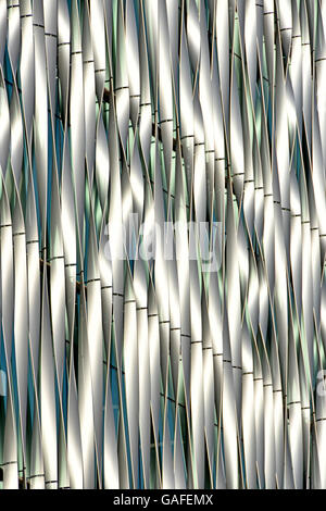 Abstract architecture background pattern formed of close up part of external facade of modern office building City of London England UK Stock Photo