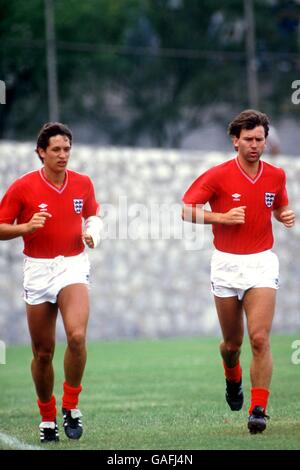 Soccer - World Cup Mexico 86 - Group F - England Training Stock Photo