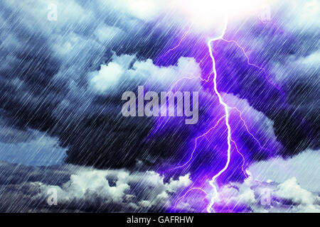 Big thunderstorm on the sky Stock Photo