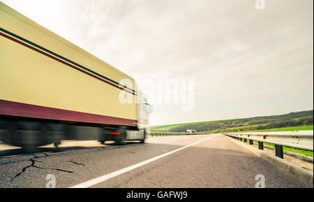 big rig cargo camion truck Stock Photo