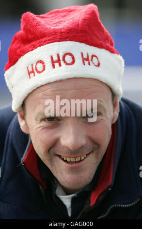 Hero airport worker John Smeaton at the area of the Glasgow Airport terror attack. Stock Photo