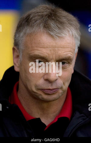 Rugby League - Friendly - Warrington Wolves v Wigan Warriors - The Halliwell Jones Stadium. Brian Noble, Wigan Coach Stock Photo