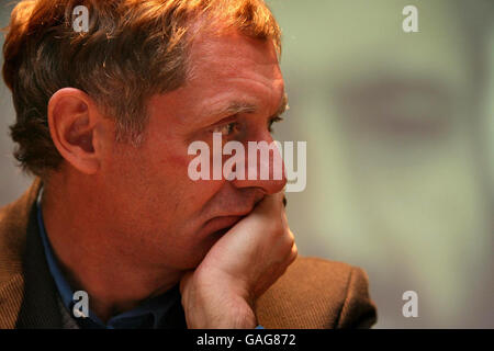 Poet Laureate Andrew Motion looks ahead during the book launch of 'Poems from Guantanamo: The Detainees Speak' at The Human Rights Action Centre in east London. Stock Photo