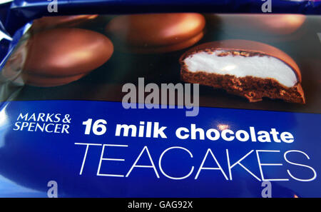 Chocolate teacakes Stock Photo