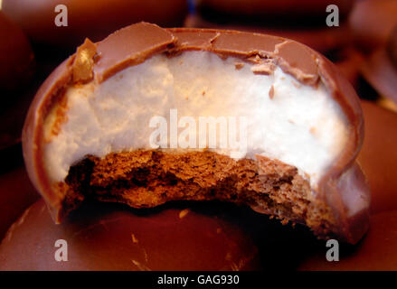 Generic picture of a Marks and Spencer milk chocolate teacake. Stock Photo