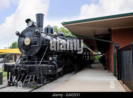 Ole 382 or the Cannonball Engine at the Casey Jones Railway Museum at Jackson Tennessee Stock Photo