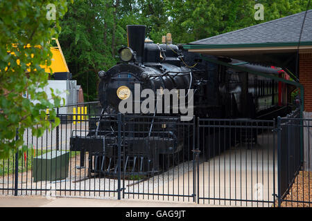 Ole 382 or the Cannonball Engine at the Casey Jones Railway Museum at Jackson Tennessee Stock Photo