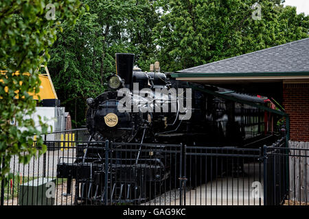 Ole 382 or the Cannonball Engine at the Casey Jones Railway Museum at Jackson Tennessee Stock Photo