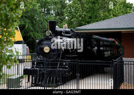 Ole 382 or the Cannonball Engine at the Casey Jones Railway Museum at Jackson Tennessee Stock Photo