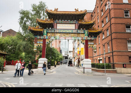 China Town in Faulkner Street, Manchester, UK Stock Photo