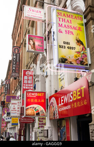 China Town in Faulkner Street, Manchester, UK Stock Photo