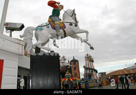 Brighton stock. A general view of amusements on Brighton Pier. Stock Photo