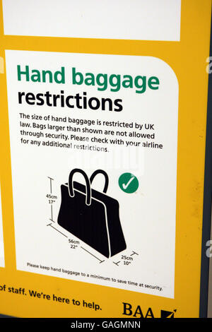 Airports 'coping well' with new baggage rules Stock Photo